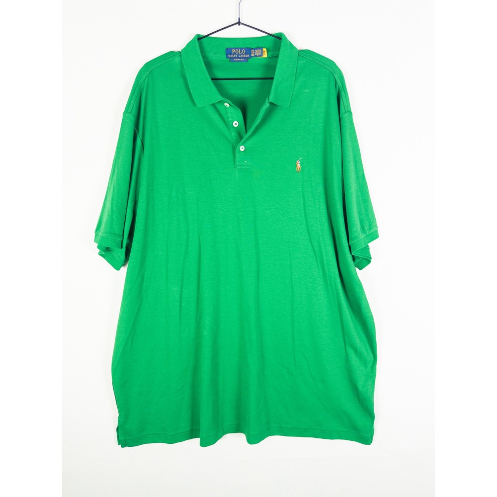 Polo Ralph Lauren Classic Fit Polo Shirt Mens XXL Kelly Green Flesh Pony